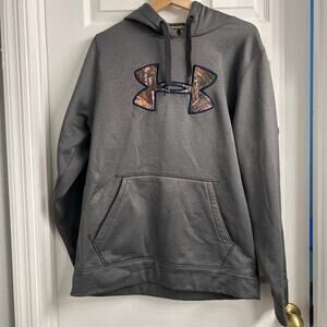 Under Armour Storm Hoodie Men’s Medium – Gray Camo Logo & Hood Lining